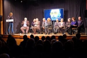 Acte d'Òmnium Cultural a la presó Model per denunciar la connivència de l'Estat amb el franquisme