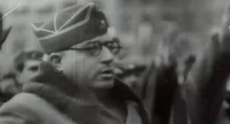 El carnicer de Badajoz, Juan Yag?e Blanco, durant l'entrada de les tropes franquistes a Barcelona