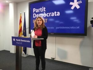 La coordinadora general del PDeCAT, Marta Pascal, a la seu del partit