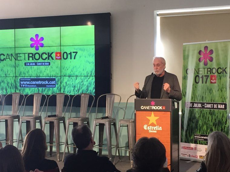 El director del Canet Rock, Josep Maria Mainat, durant la presentació de l'edició del festival del 2017