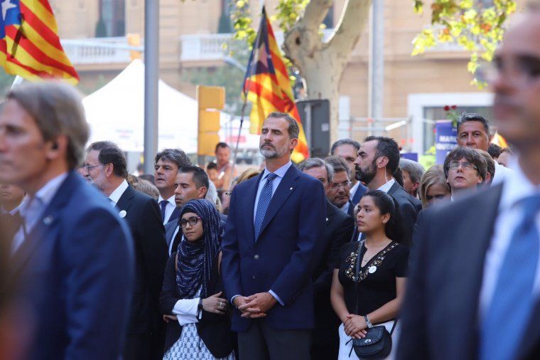 El rei Felip VI durant la manifestació