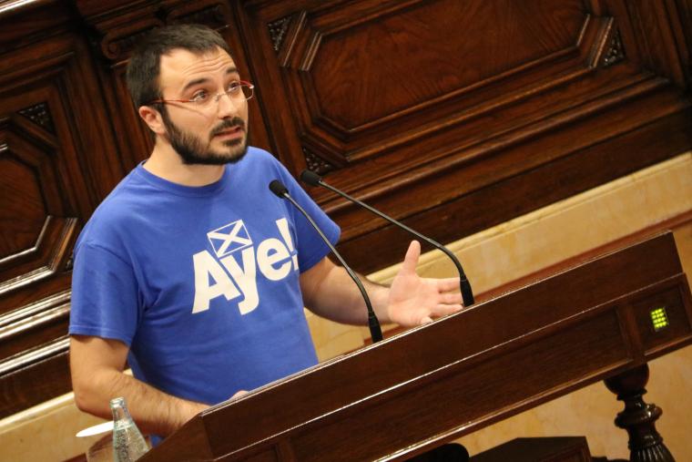 El portaveu del grup parlamentari de la CUP, Albert Botran