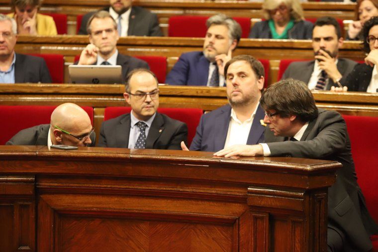 Part del Govern durant el ple del Parlament