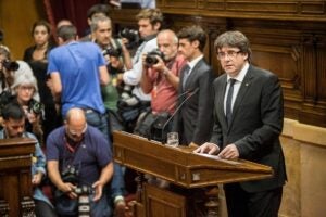 Puigdemont porta al Parlament els resultats de l'1-O