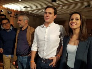 Carlos Carrizosa, Albert Rivera i In&eacute;s Arrimadas a Cornell&agrave; de Llobregat