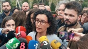 Marta Rovira, a la sortida de l'Audiència Nacional espanyola