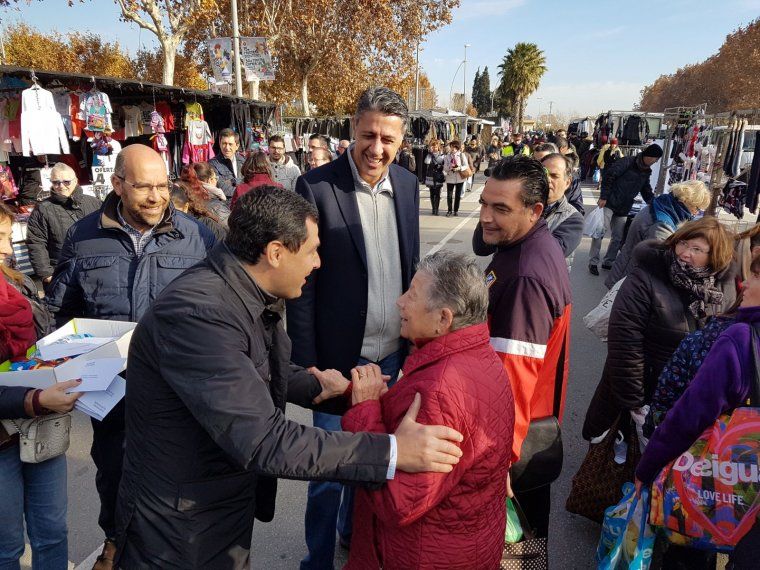 Albiol i Moreno al mercat de Sant Cosme