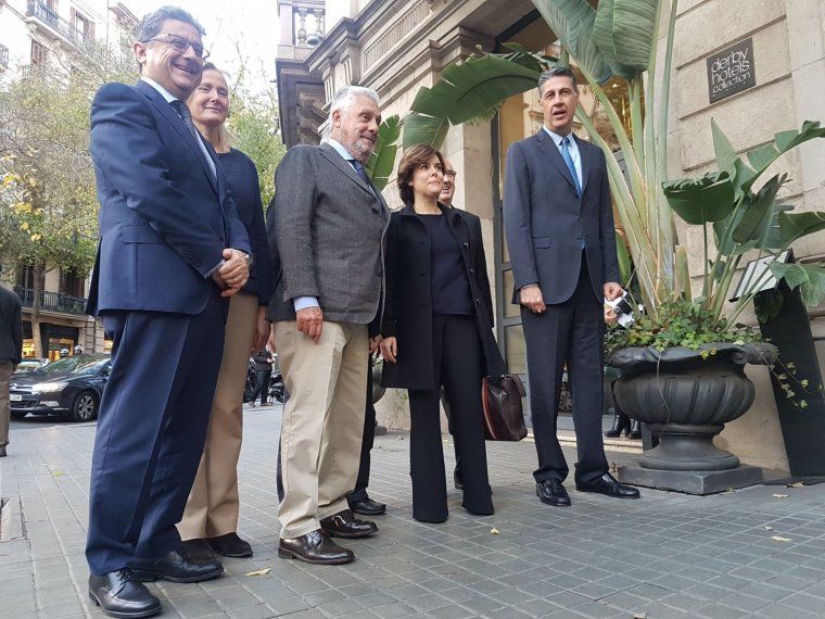 Albiol i Santamaría amb representants de les entitats amb els que s'han reunit a Barcelona