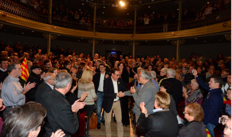 Míting de JxCAT a Igualada, dissabte 9 de desembre, amb el conseller Josep Rull