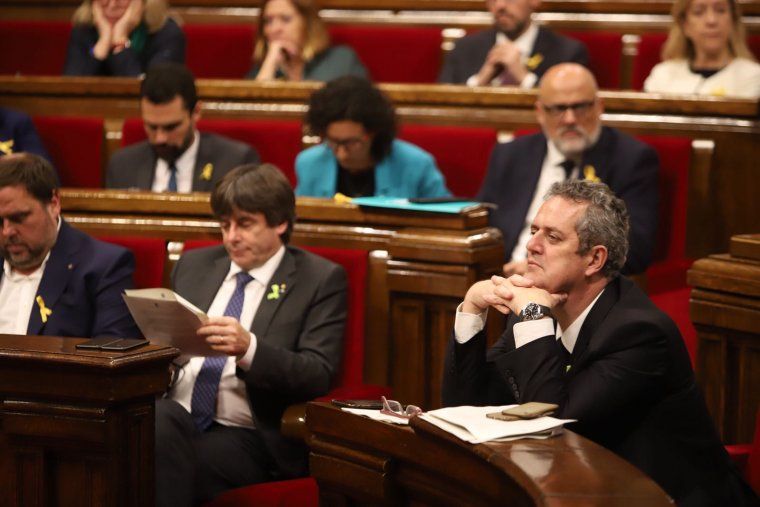 El president Puigdemont, el dia que el Parlament declara la independència