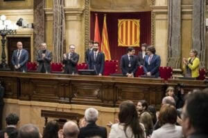 Els membres de la Mesa el dia de la constitució del plenari