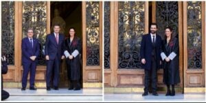 Enric Millo, Rafael Català i Eugènia Gay i Roger Torrent amb Eugènia Gay
