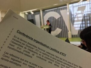 El document d'ICV, explicat aquest matí per Marta Ribas