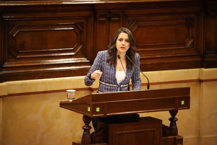 Inés Arrimadas, en un moment de la seva intervenció