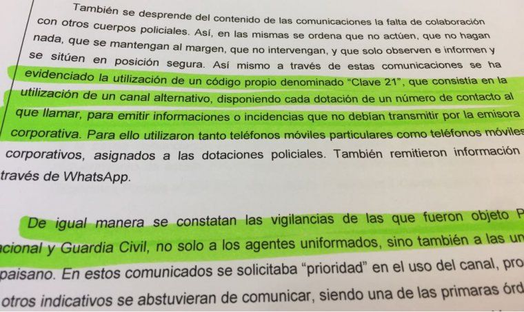 Part de la interlocutòria de la jutgessa Lamela