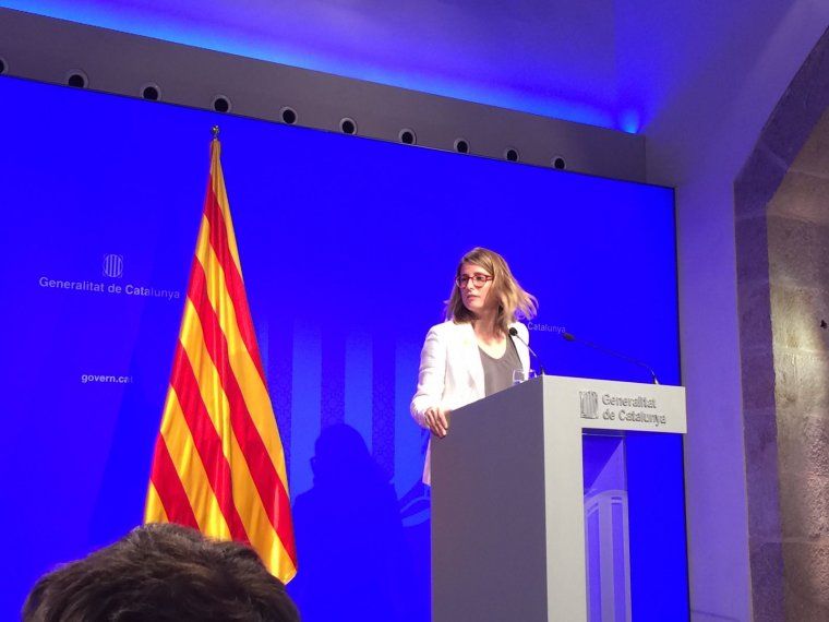 Elsa Artadi, en un moment de la roda de premsa