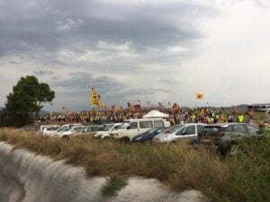 Una imatge dels concentrats a Lledoners