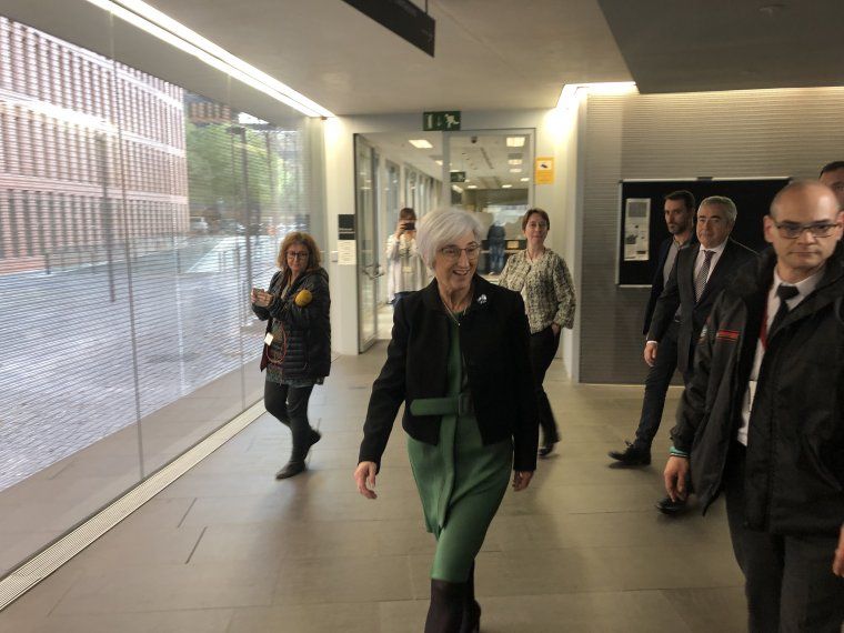 Maria José Segarra, aquest matí a la Ciutat de la Justícia