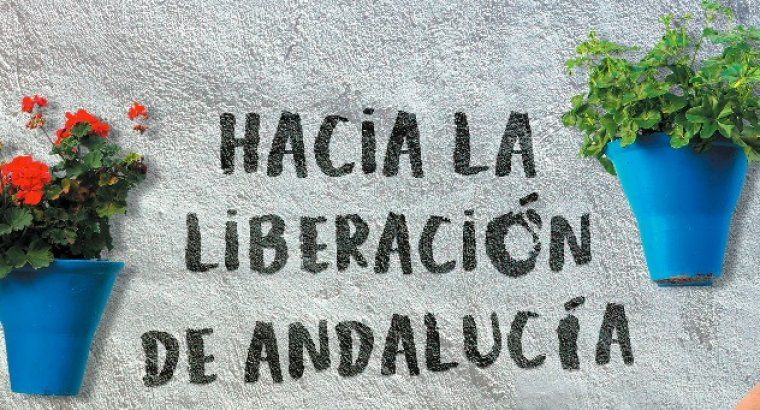 Un dels rètols dels independentistes andalusos