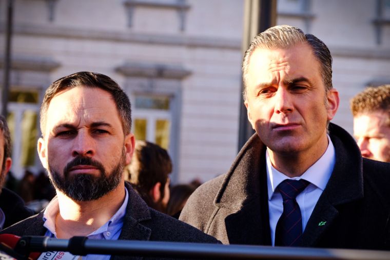 Santiago Abascal i Javier Ortega Smith, el dia d'inici del judici a l'1-O