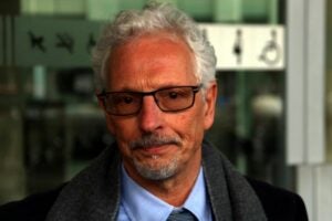 El magistrat suspès i exsenador d'ERC Santi Vidal abans de declarar a la Ciutat de la Justícia