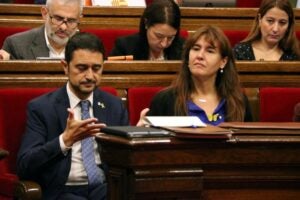 Laura Borr&agrave;s al ple del Parlament