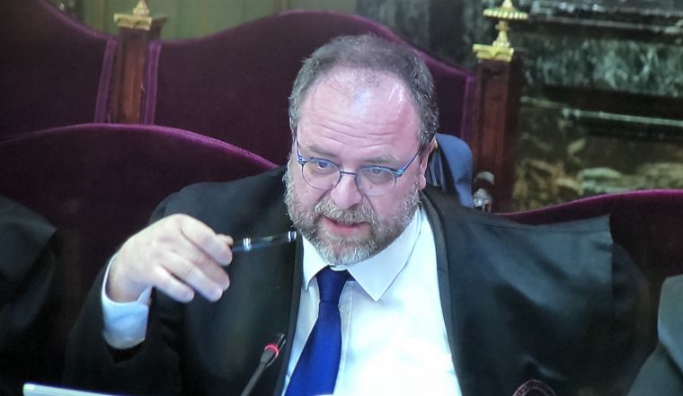 Àlex Solà, en un moment del judici