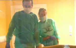 Ana Obregón i Alessandro Lequio a l'hospital