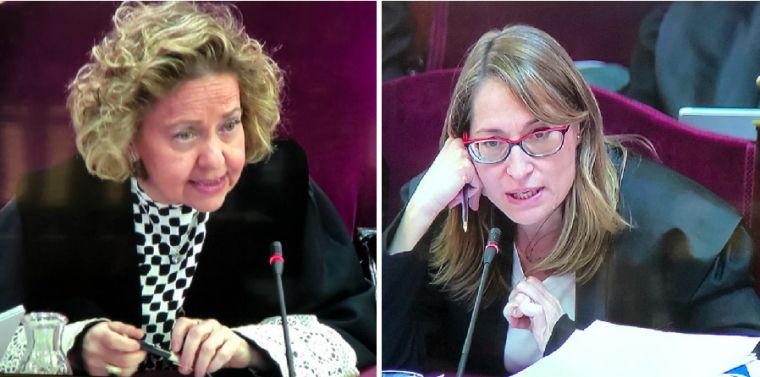 Consuelo Madrigal i Marina Roig, en una imatge durant el judici