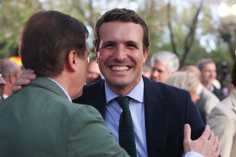 El líder del PP, Pablo Casado