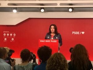 La vicesecretària general del PSOE, Adriana Lastra