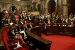 Un moment del ple on s'han viscut escenes de tensió (ACN)