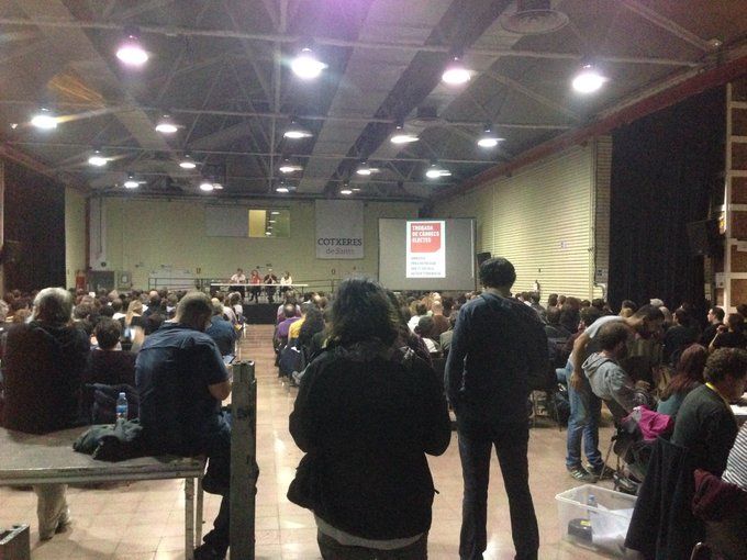 Una imatge de l'assemblea convocada pels cupaires