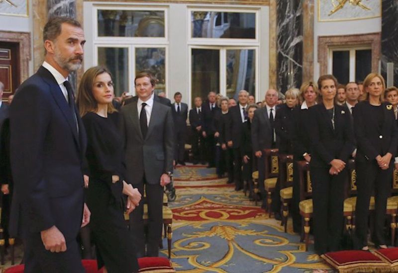 Els reis coincideixen amb les infantes Elena i Cristina en un funeral   Europa Press 2