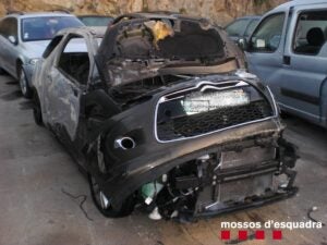 L'estat del vehicle accidentat pel xofer francès begut