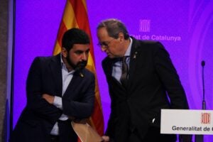 Torra parla a cau d'orella amb El Homrani (ACN)