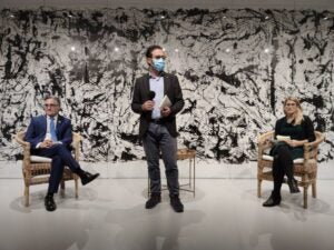 Ramon Tremosa en un extrem i Elsa Artadi a l'altre durant la presentac