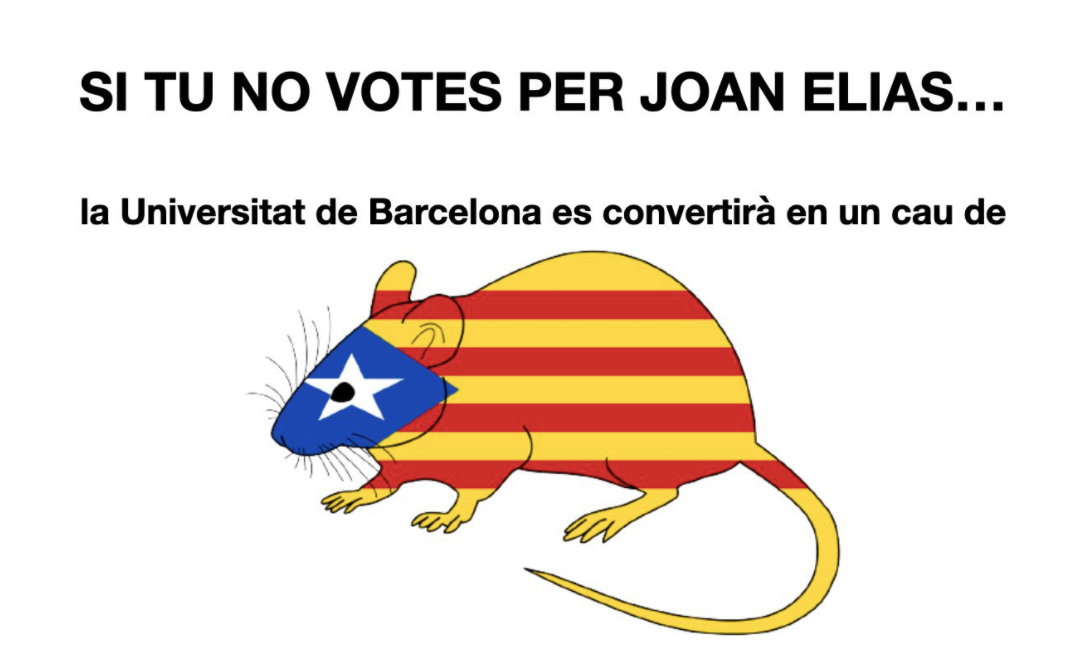La imatge publicada pels d'Artós contra Joan Guàrdia