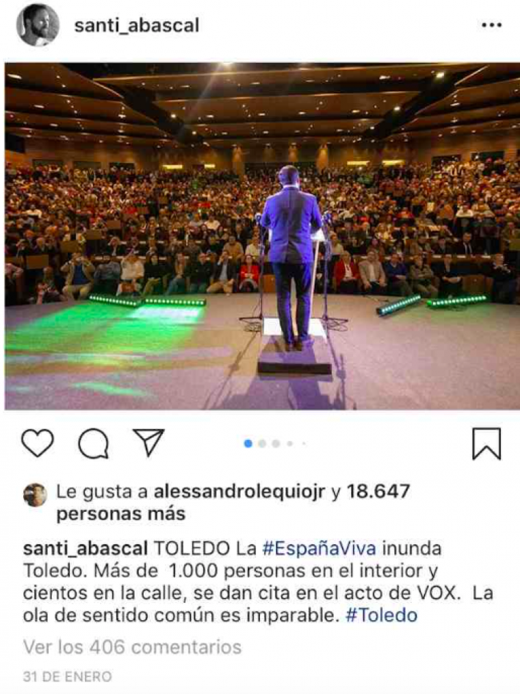 &Aacute;lex Lequio dona suport a VOX