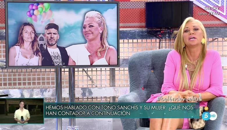 Belén Esteban, contra Toño Sanchís Telecinco Belén Esteban, contra Toño Sanchís Telecinco