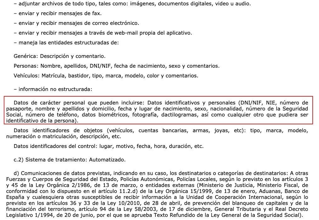 Part de l'ordre de funcionament del fitxer UCPI del CNP