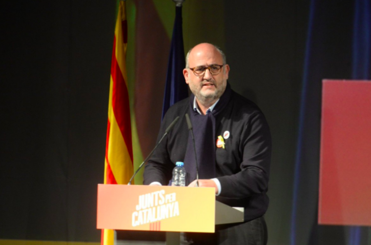 El portaveu de la campanya de JxCAT i candidat, Eduard Pujol