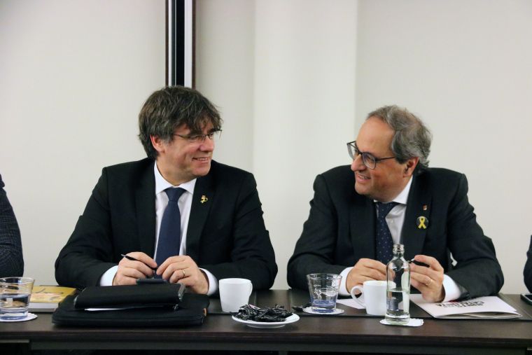 Els presidents Puigdemont i Torra en una imatge d'arxiu