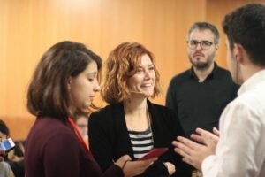 Elisenda Alamany, just abans de començar el debat