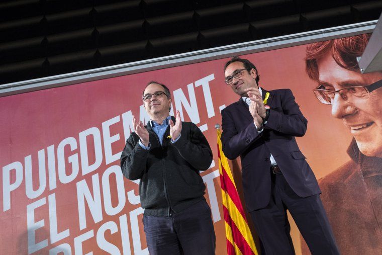 Els consellers Rull i Turull, despr&eacute;s de sortir de la pres&oacute;