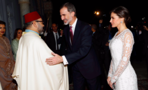 Els reis, durant el sopar de recepció al Marroc