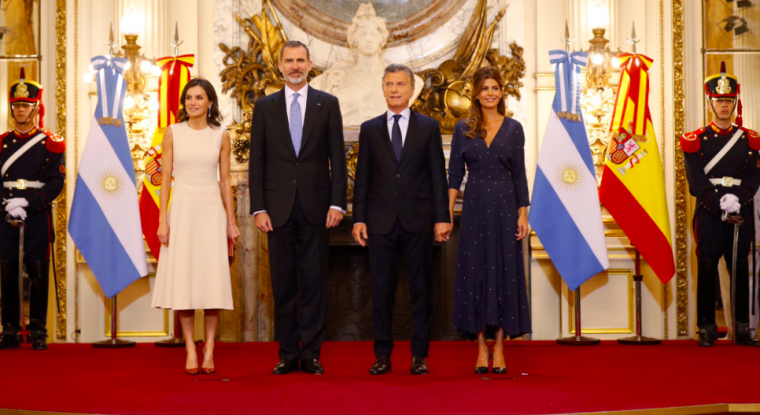 Felip i Letícia durant la recepció oficial a Buenos Aires