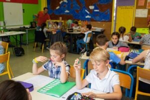 Una aula d'un dels centres de la Bressola (JORDI BORRÀS)