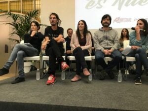 Isabel Serra, Alberto Rodríguez, Irene Montero i Rafa Mayoral