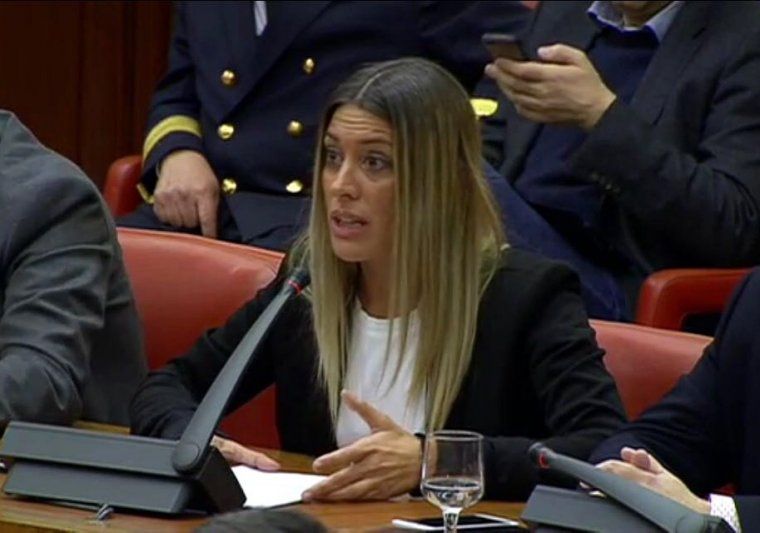 La diputada del PDeCAT Míriam Nogueras, a la comissió de Defensa